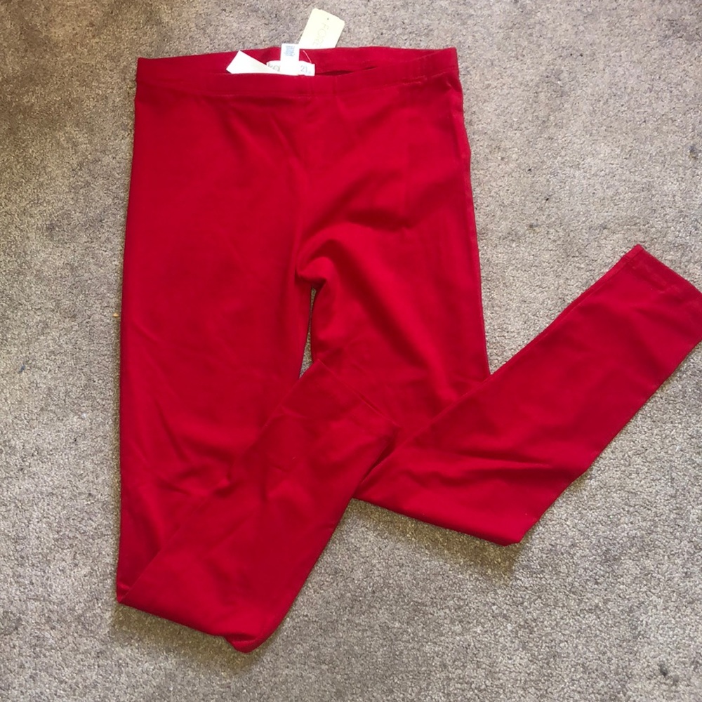 Red leggings